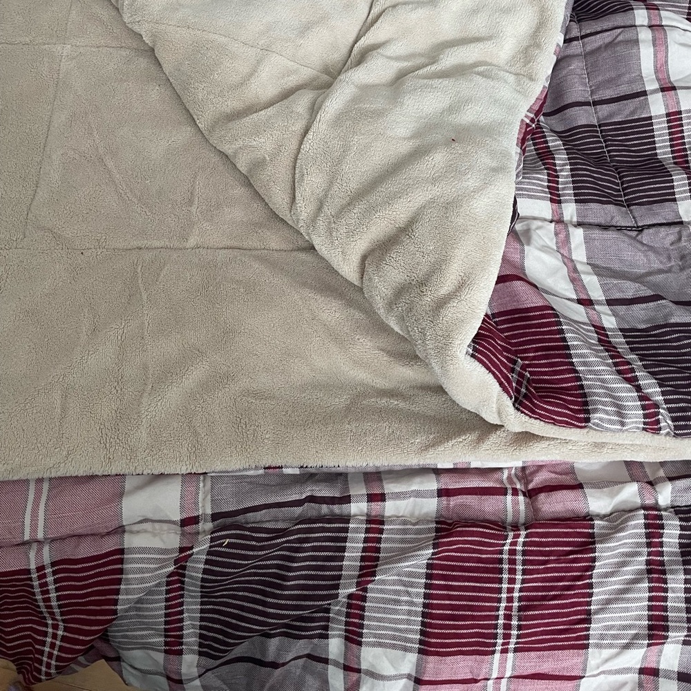 Plaid Plush Queen Blanket
